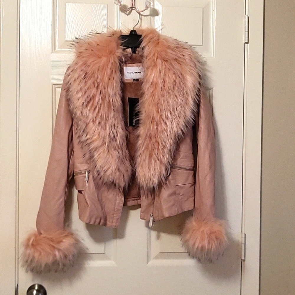 FN Gia Faux Leather Jacket